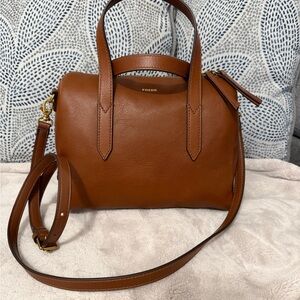 Fossil Tan Leather Satchel